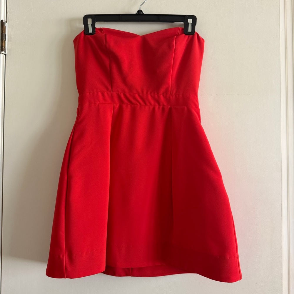 Karlie Red Strapless Cocktail Dress
